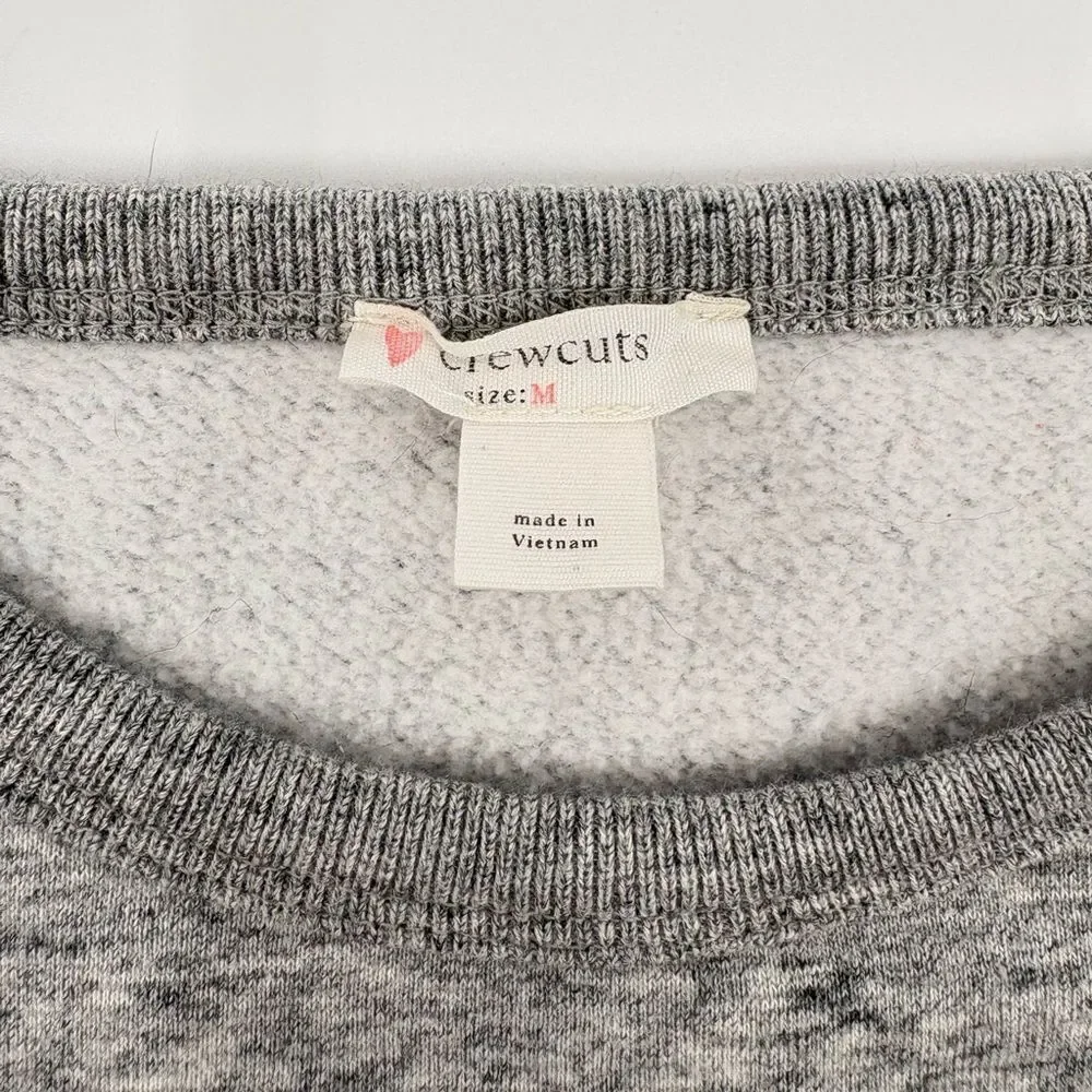 J. Crew | Gray Kids Sweatshirt with Blue Heart Pocket | medium